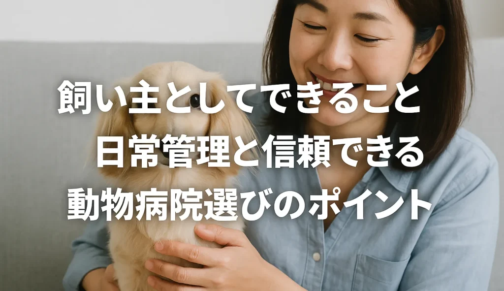 飼い主としてできること―日常管理と信頼できる動物病院選びのポイント