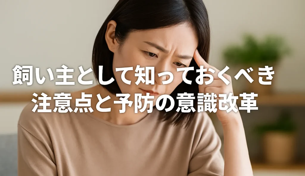 飼い主として知っておくべき注意点と予防の意識改革