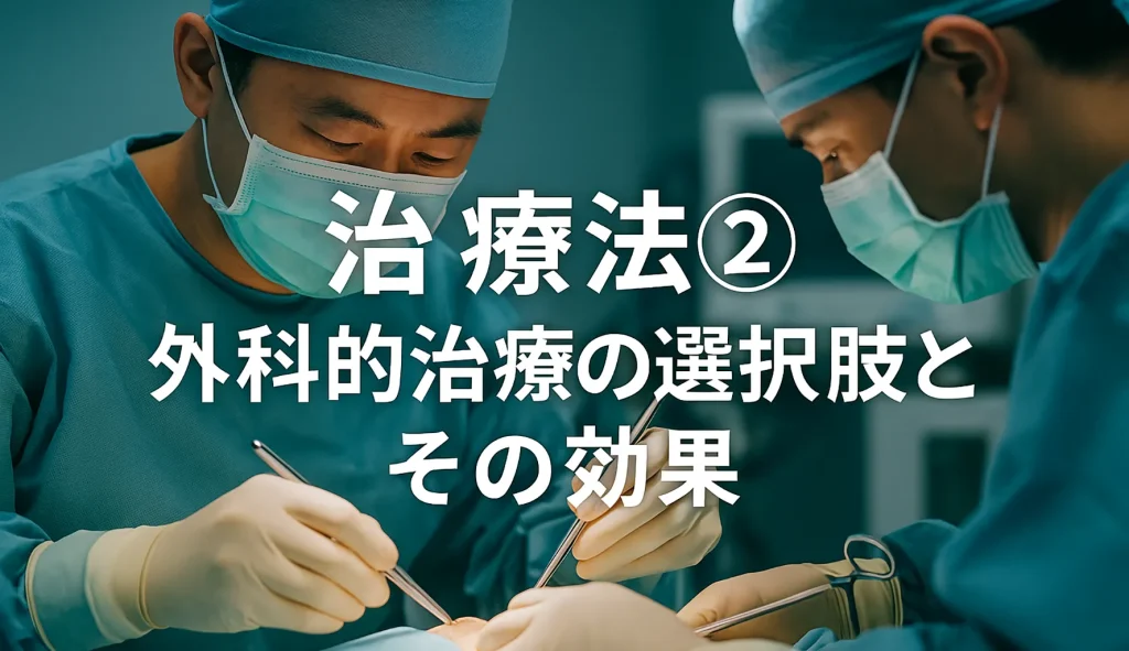 治療法②:外科的治療の選択肢とその効果