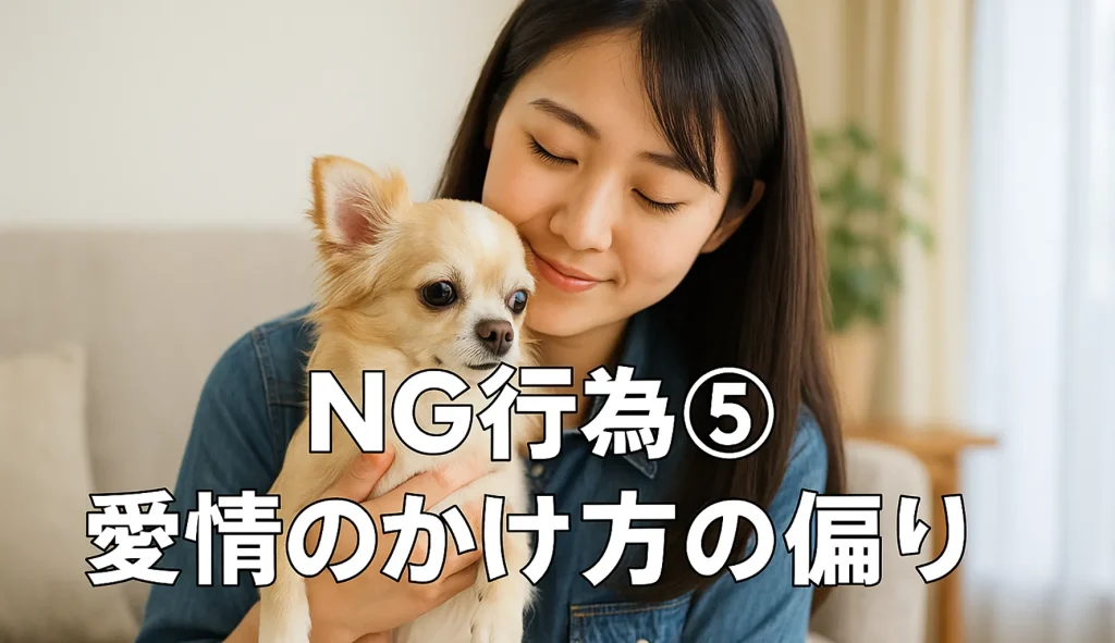 NG行為⑤ 愛情のかけ方の偏り