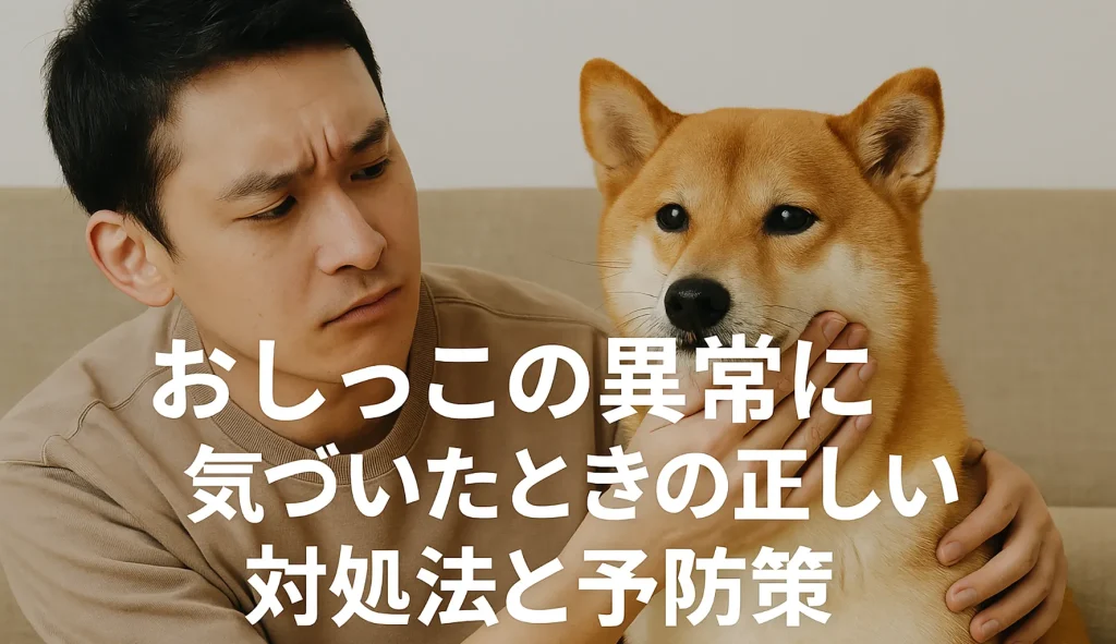 おしっこの異常に気づいたときの正しい対処法と予防策