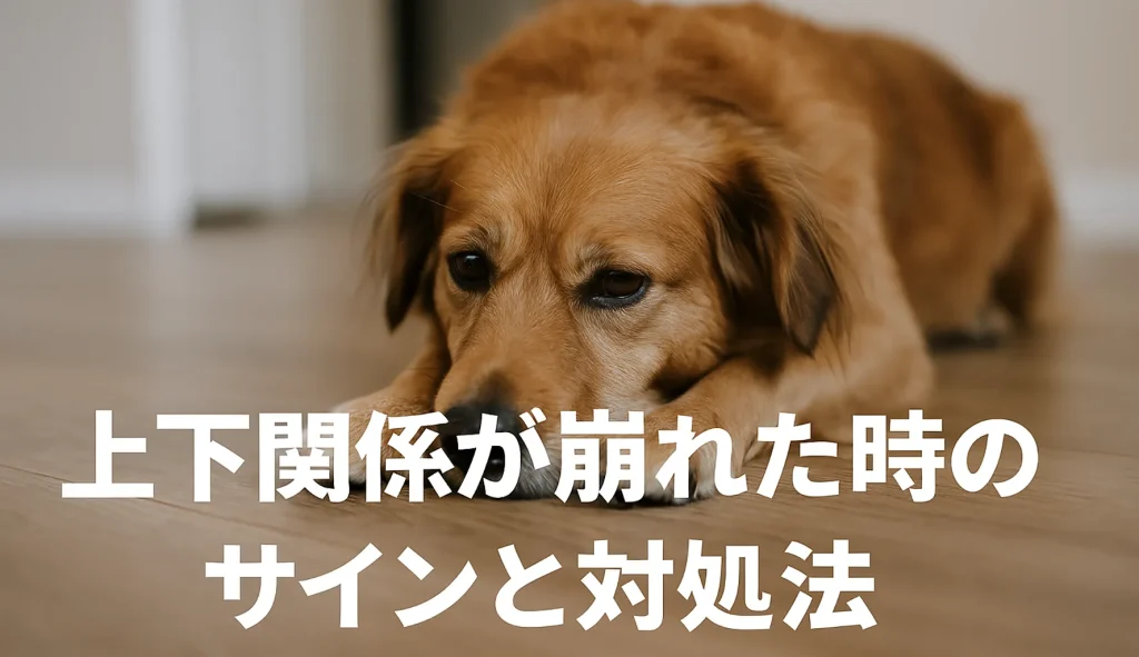 上下関係が崩れた時のサインと対処法