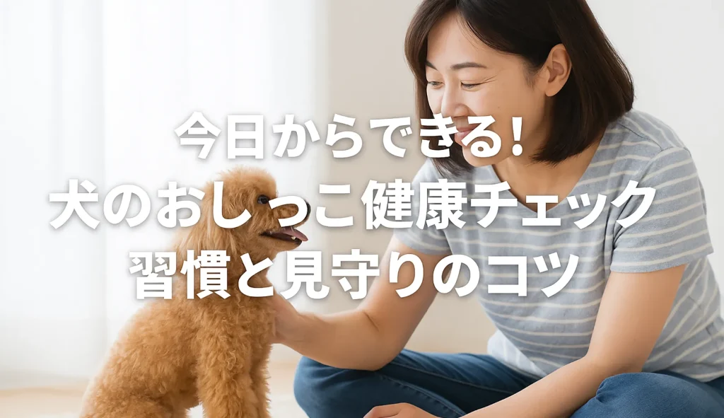 今日からできる!犬のおしっこ健康チェック習慣と見守りのコツ